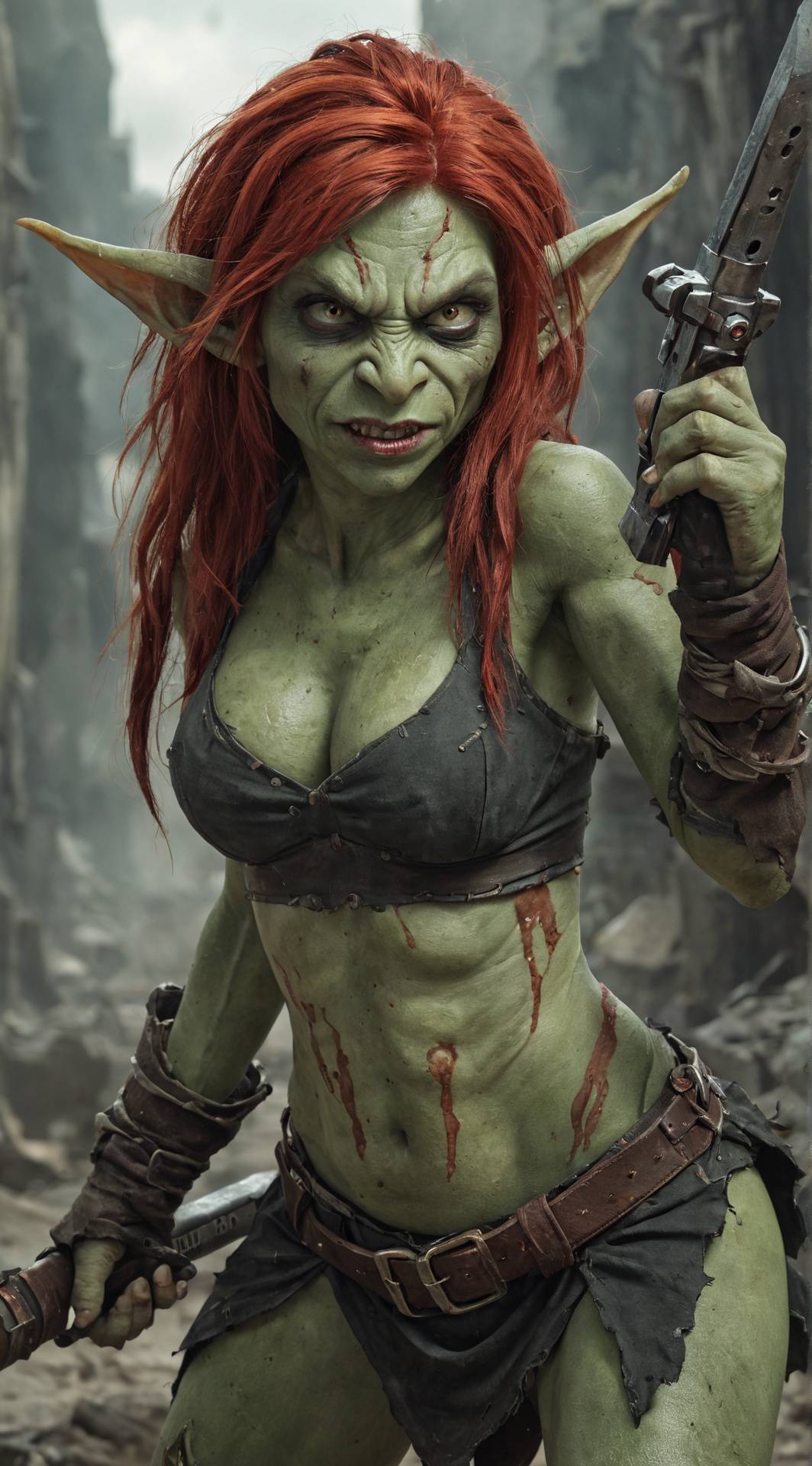 ai character: Grun Fleshrender background