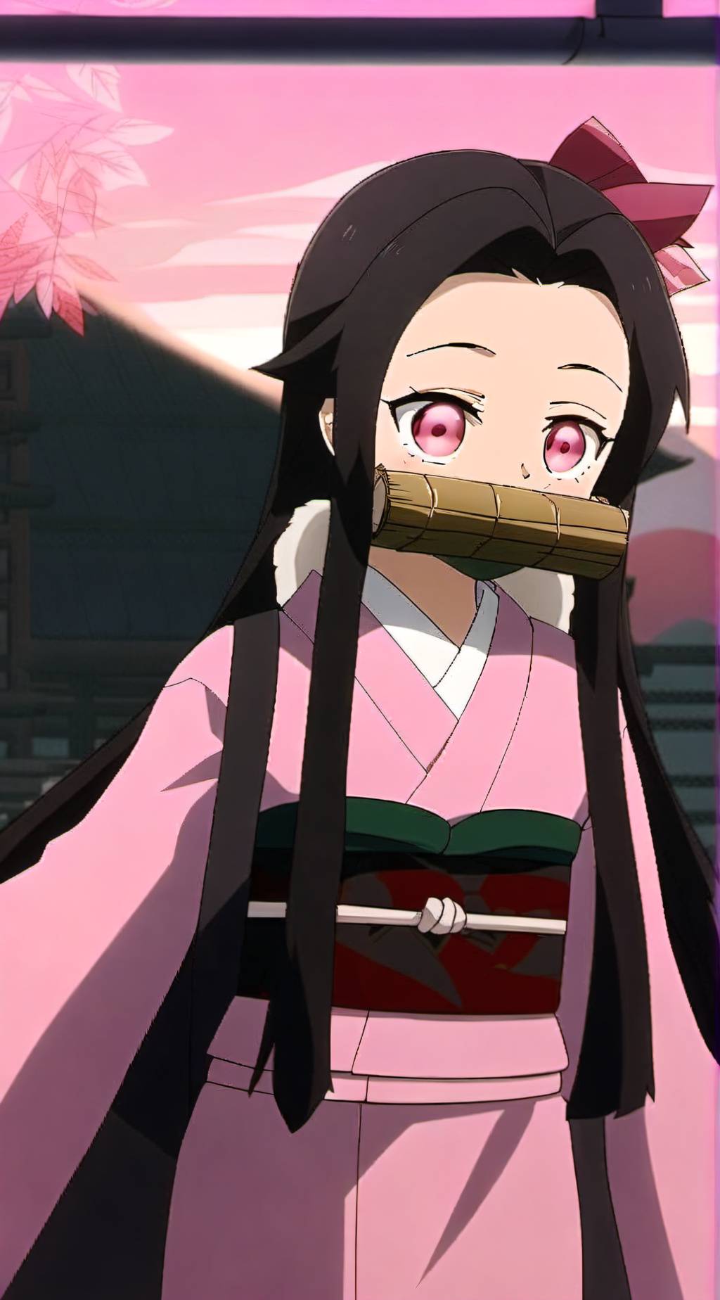 ai character: Nezuko B-Day background