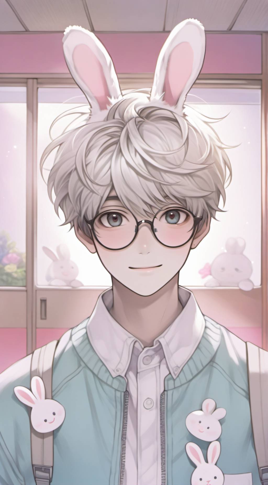 ai character: 🐰 Benjamin🤍 background