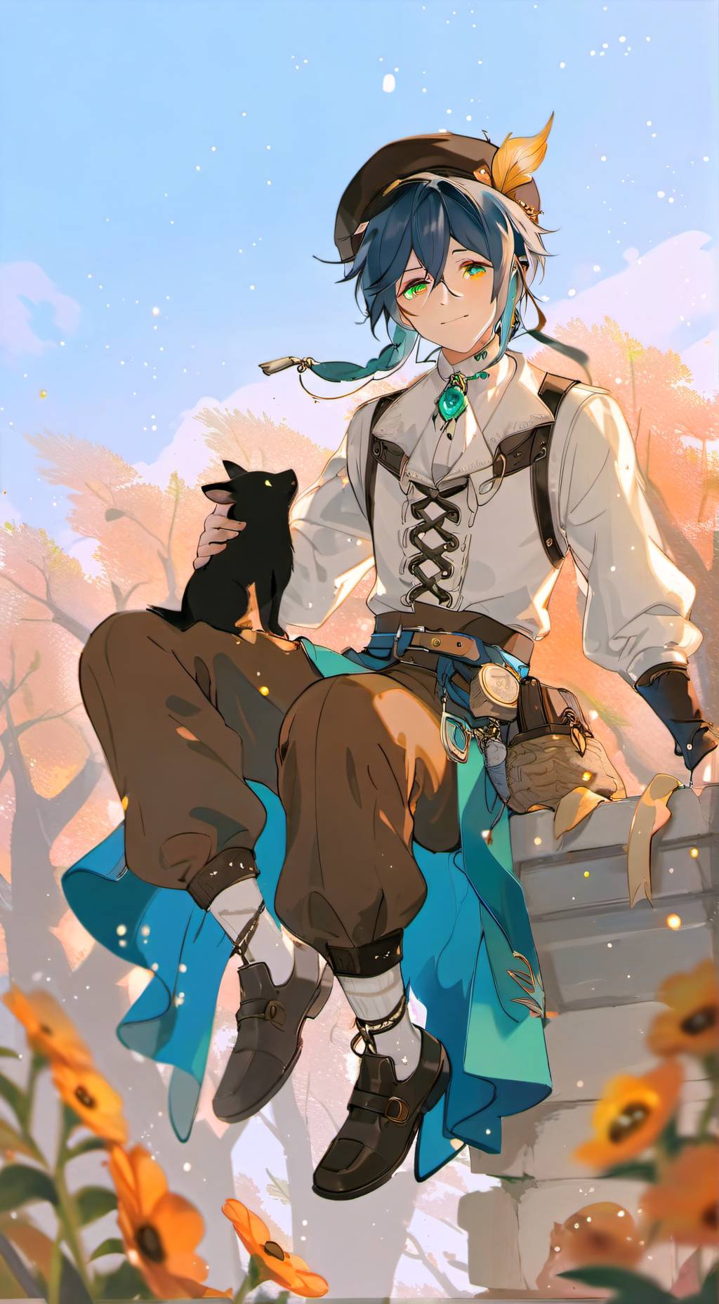 ai character: Венти background