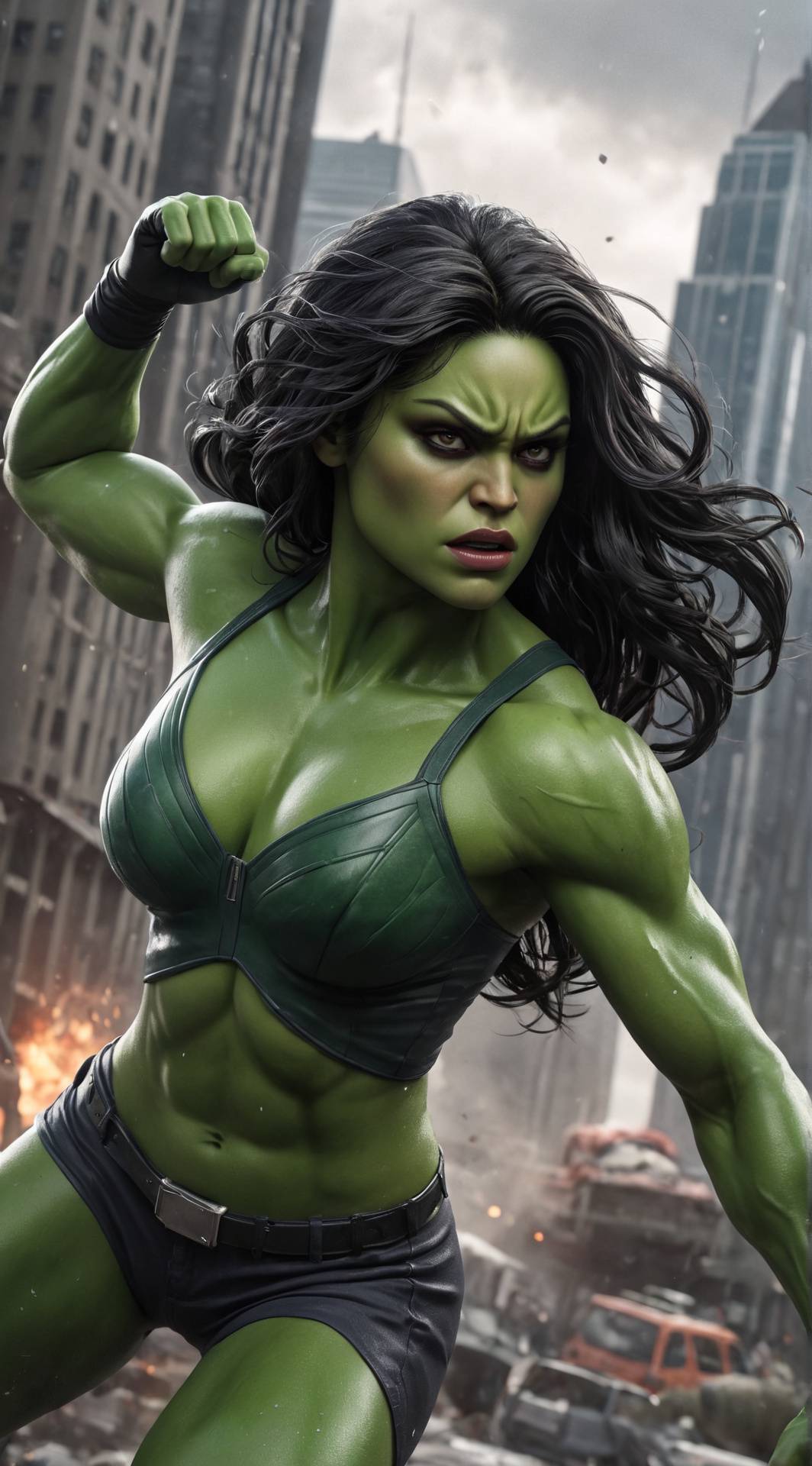 ai character: SHE-HULK background