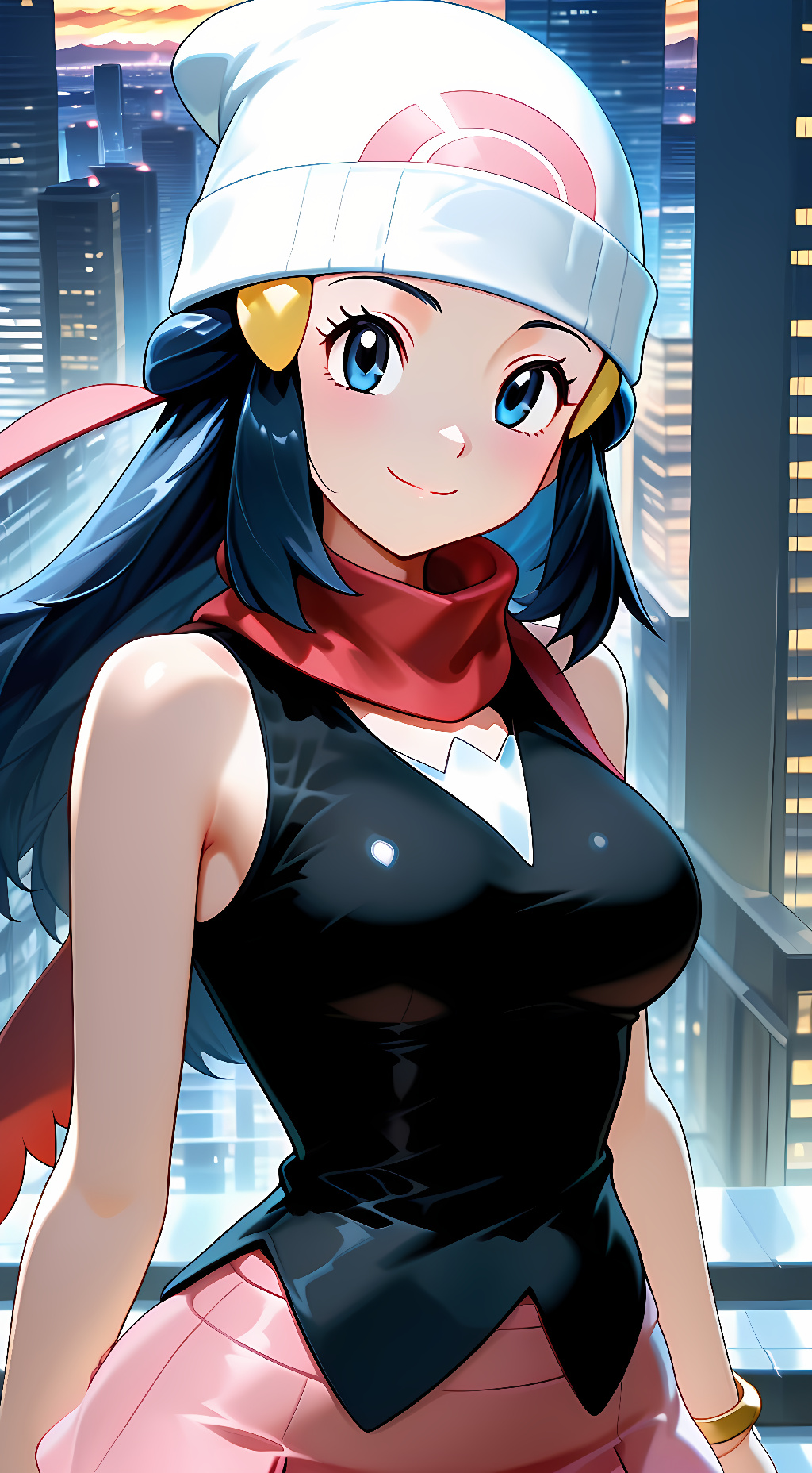 ai character: Dawn background