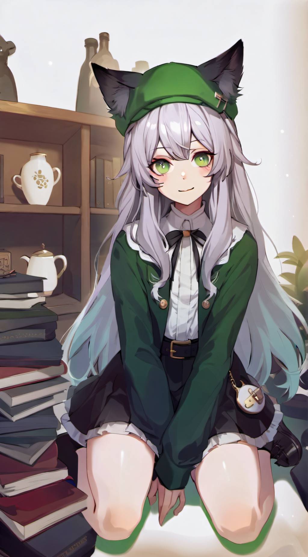 ai character: catgirl cthulhu background