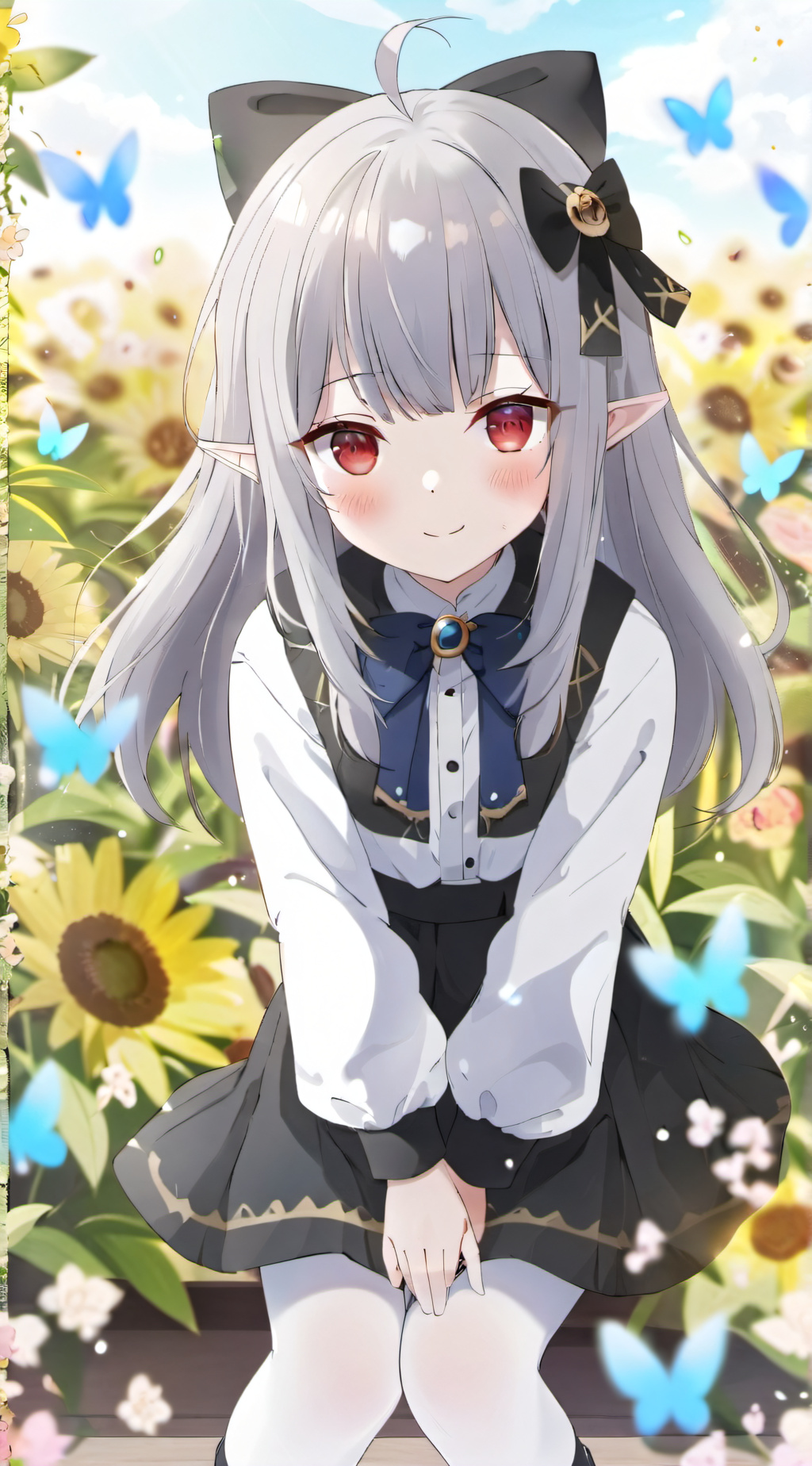 ai character: Snow elf  background