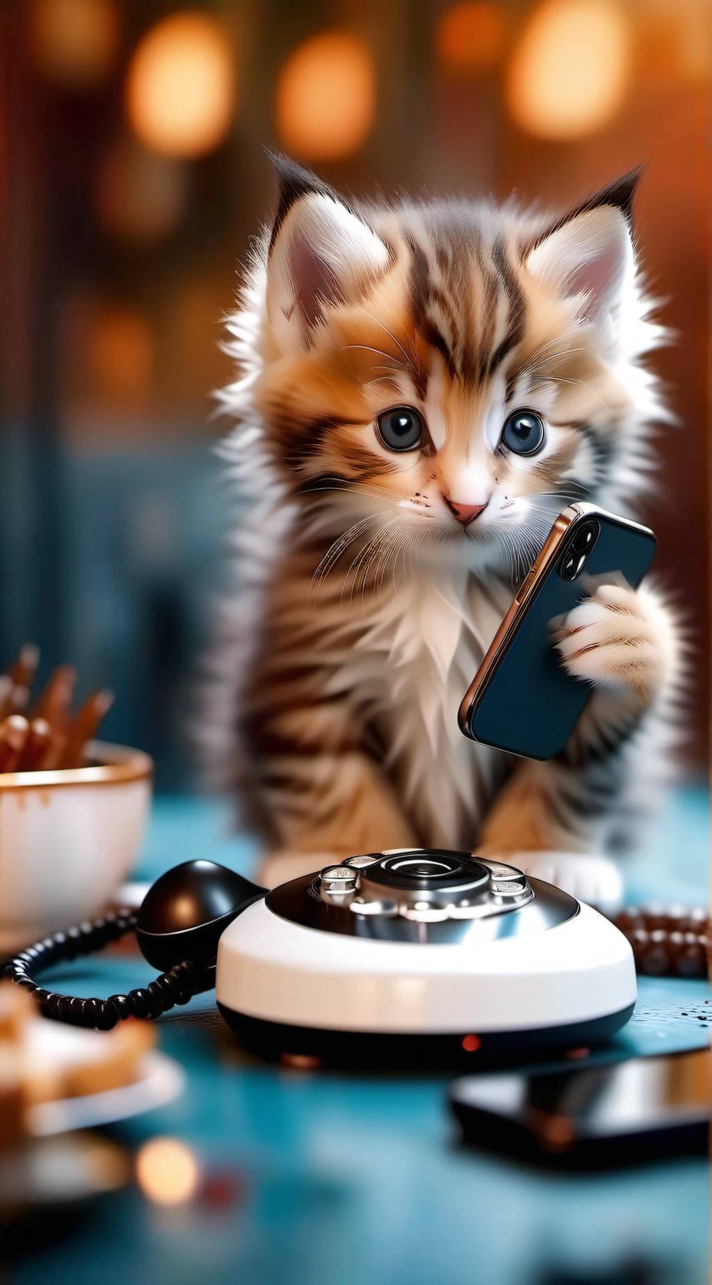 ai character: Bad kitten background