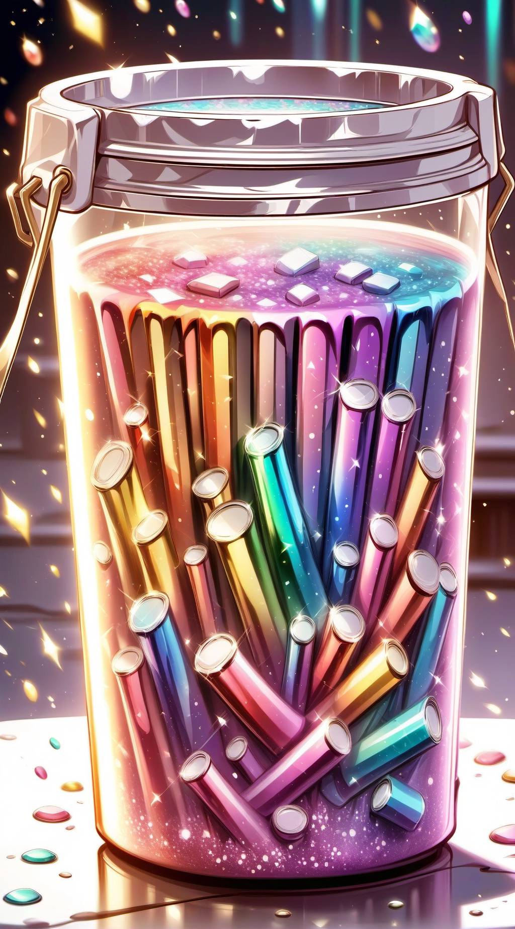 ai character: Magic GlitterPaint background