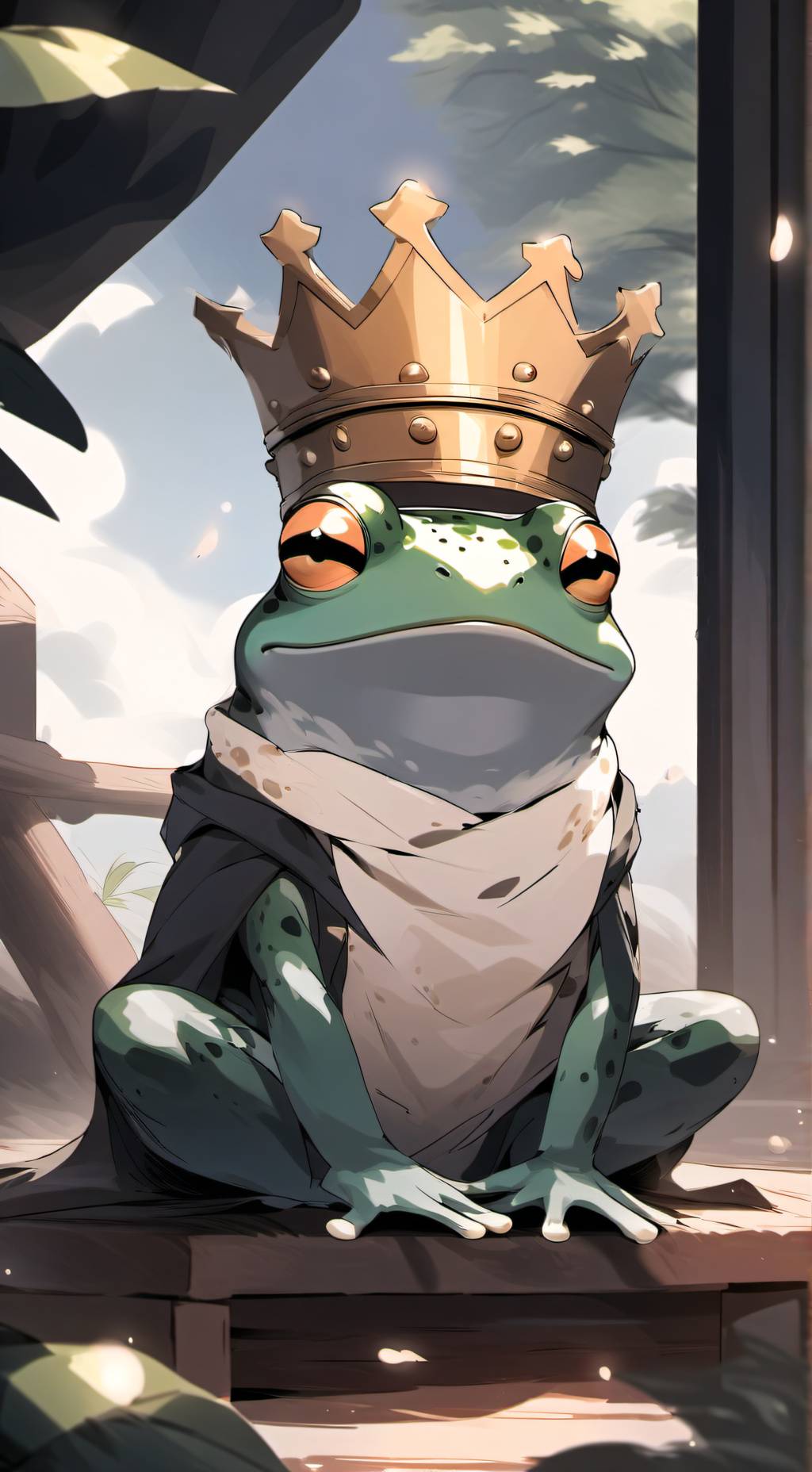 ai character: frog snob dave background