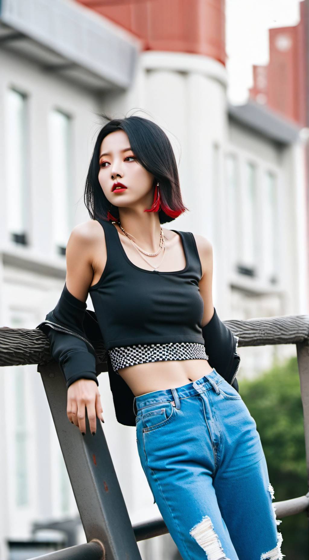 ai character: boy kpop school  background