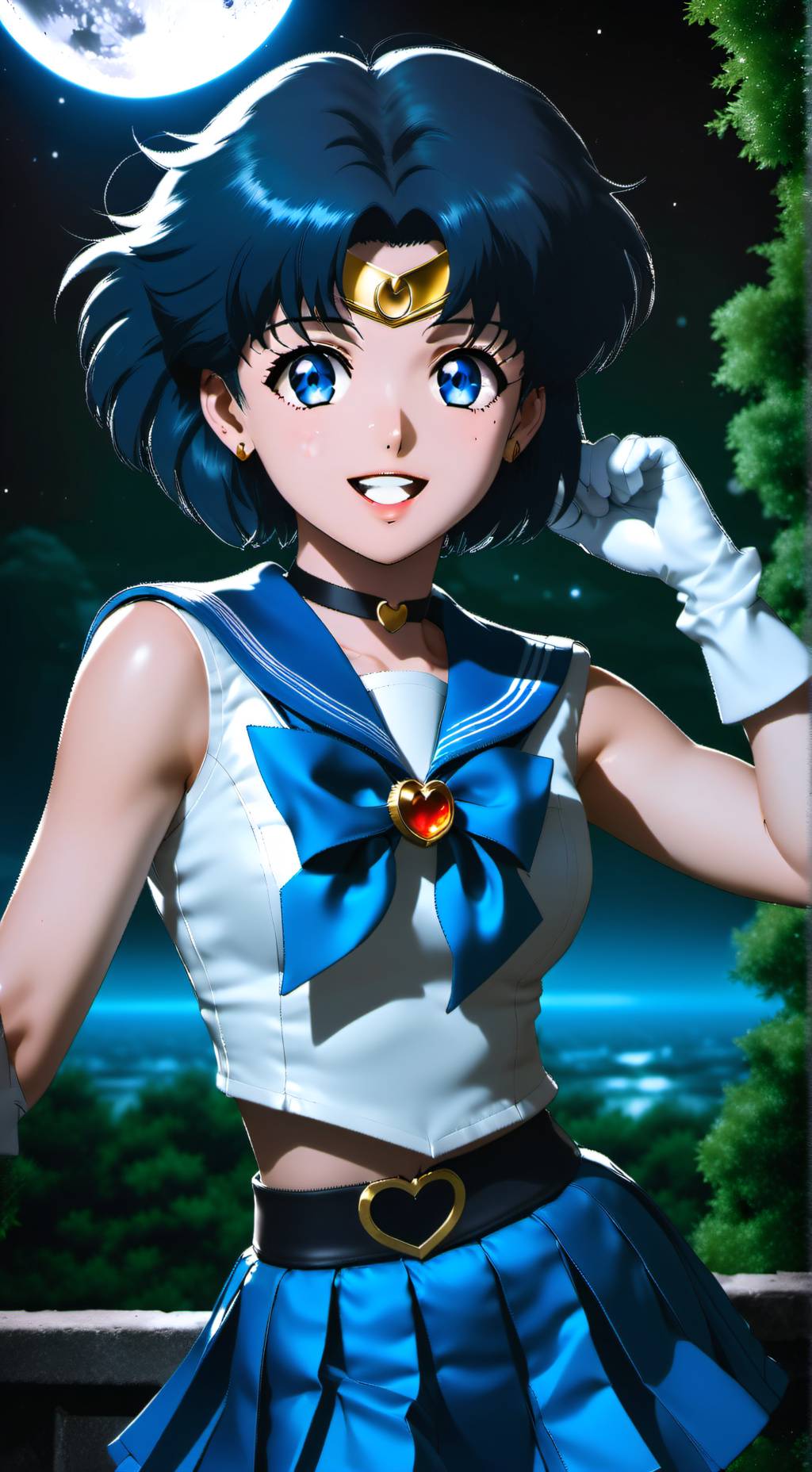 ai character: Ami Mizuno background