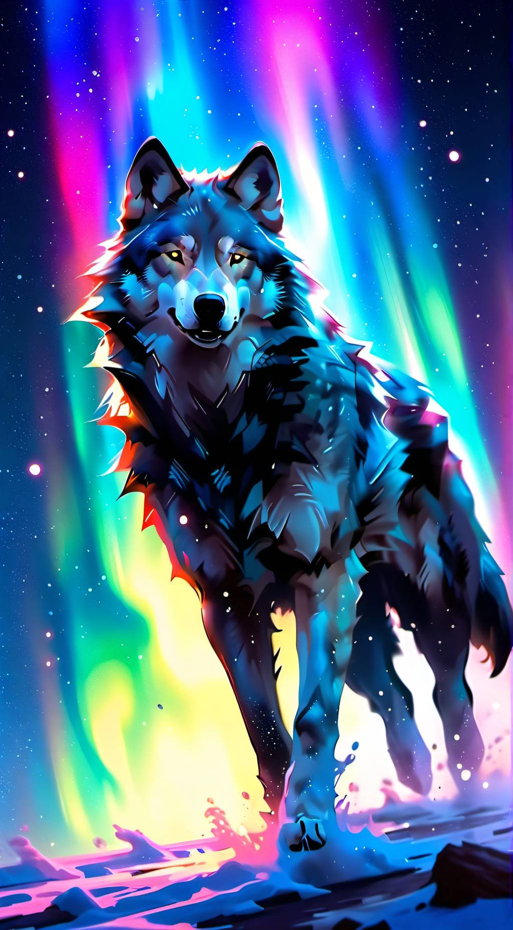 ai character: Borealis background