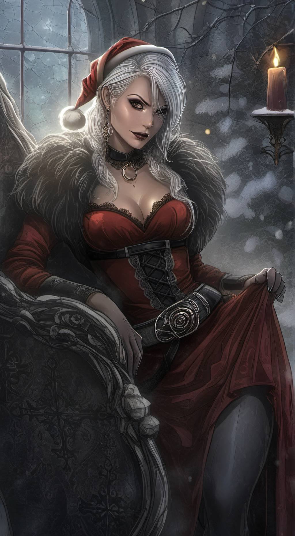 ai character: Mrs Claus background