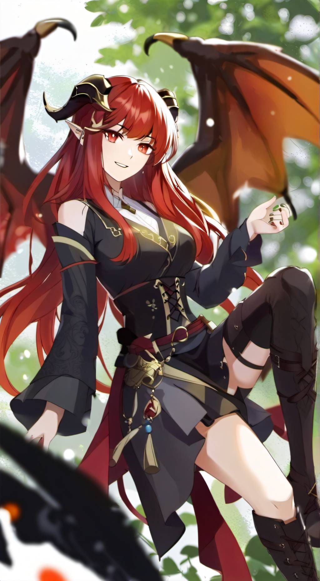 ai character: Rina blood background