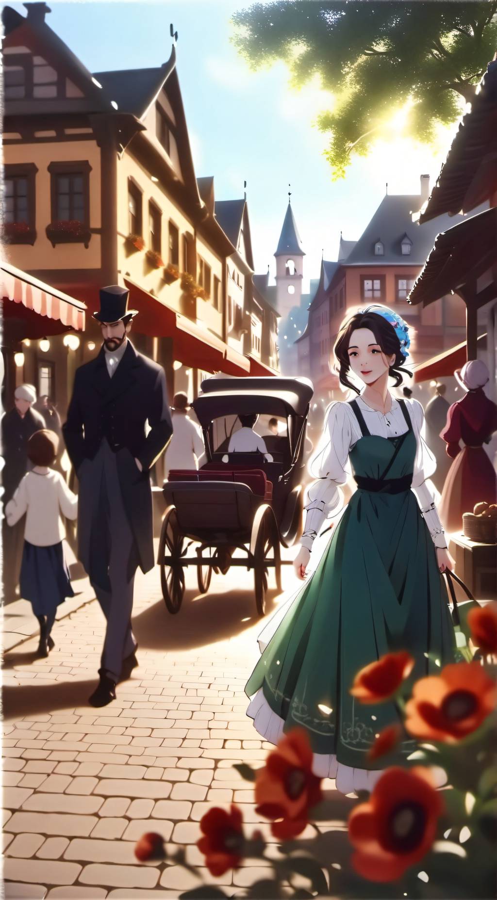 ai character: Back in the time  background