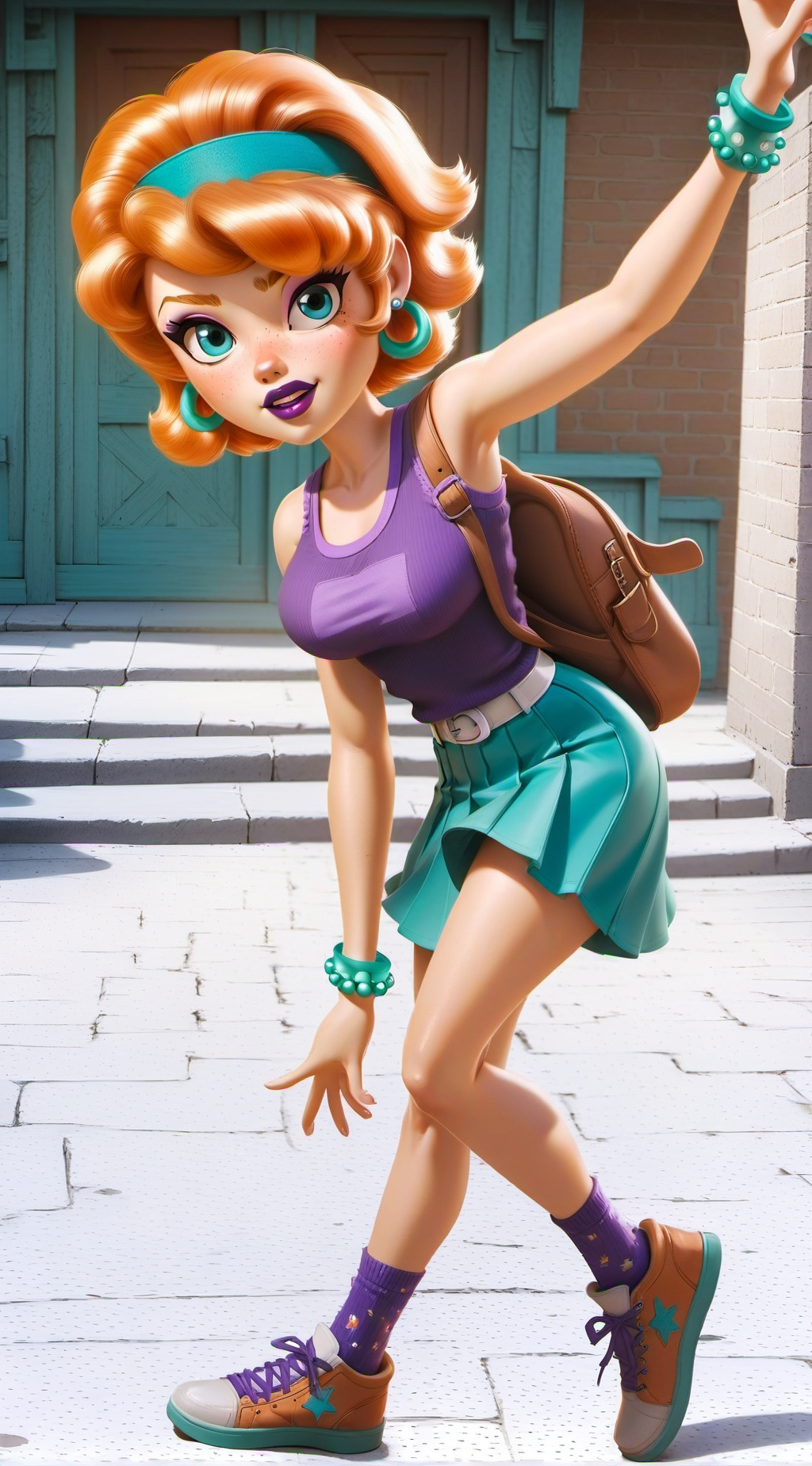 ai character: Googie background