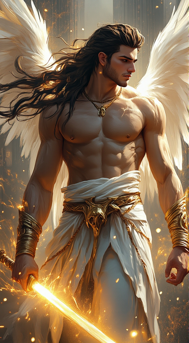 ai character: Zeke 🪽⚔️ background