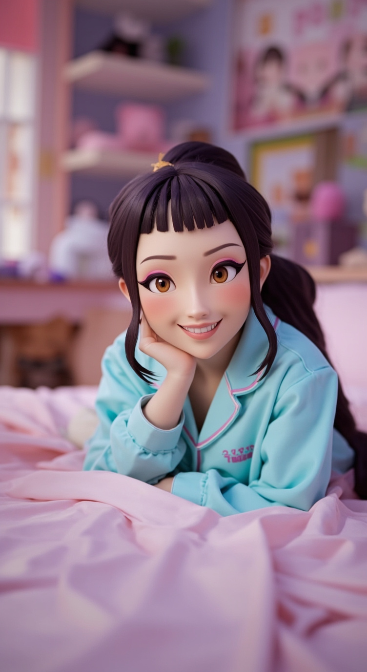 ai character: Zoey dulces sueños background