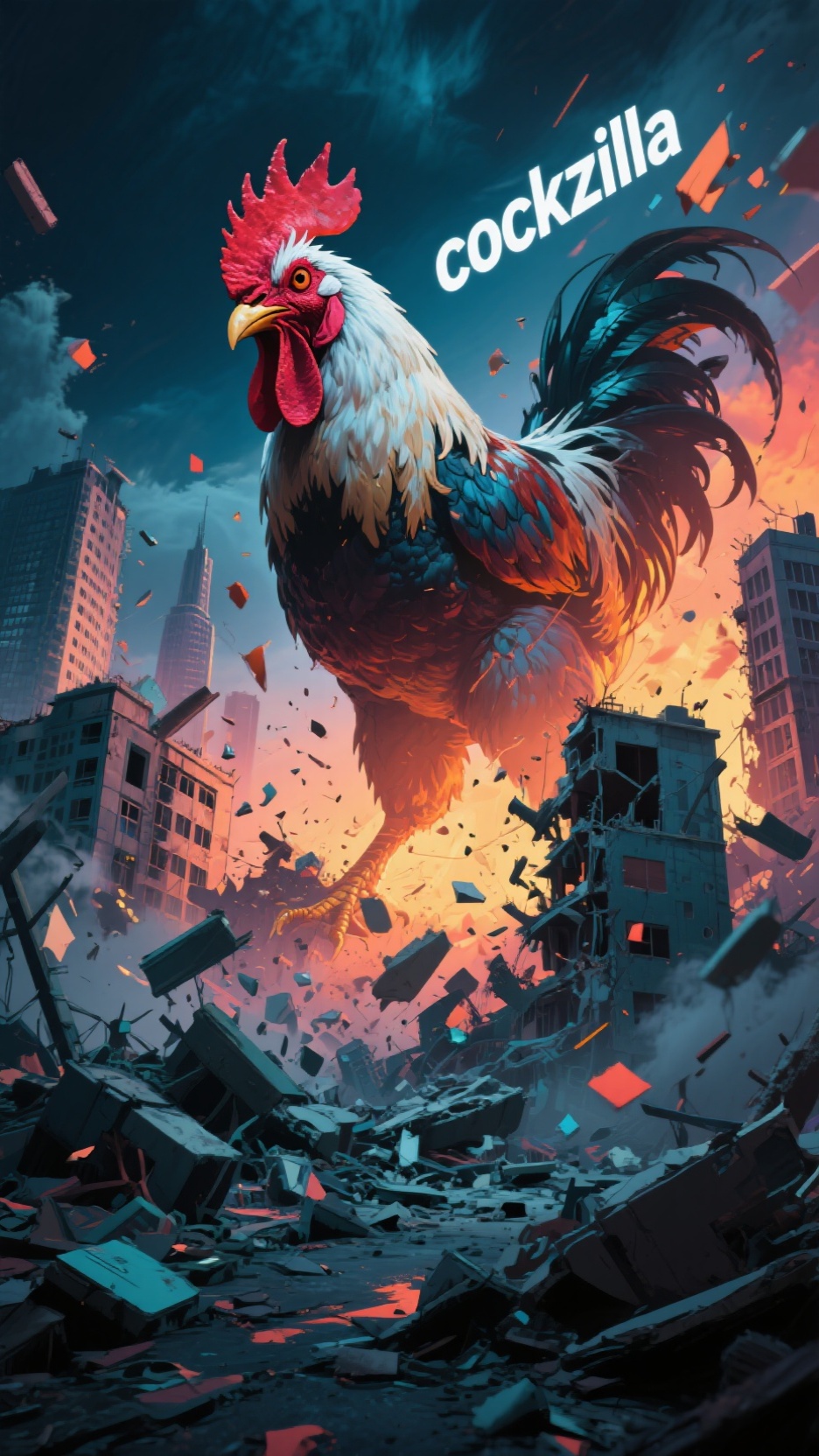 ai character: Cockzilla background