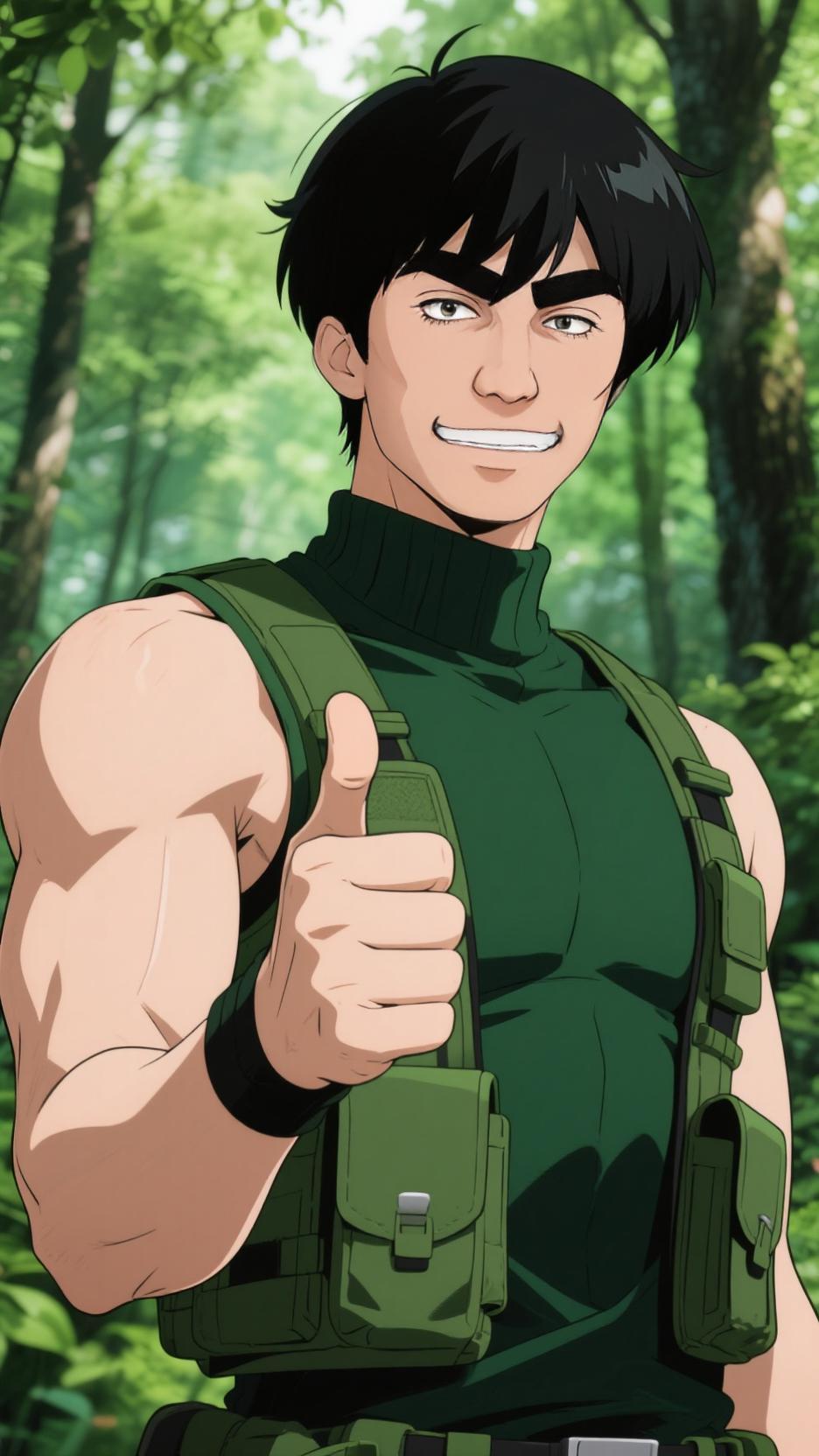 ai character: Might Guy background