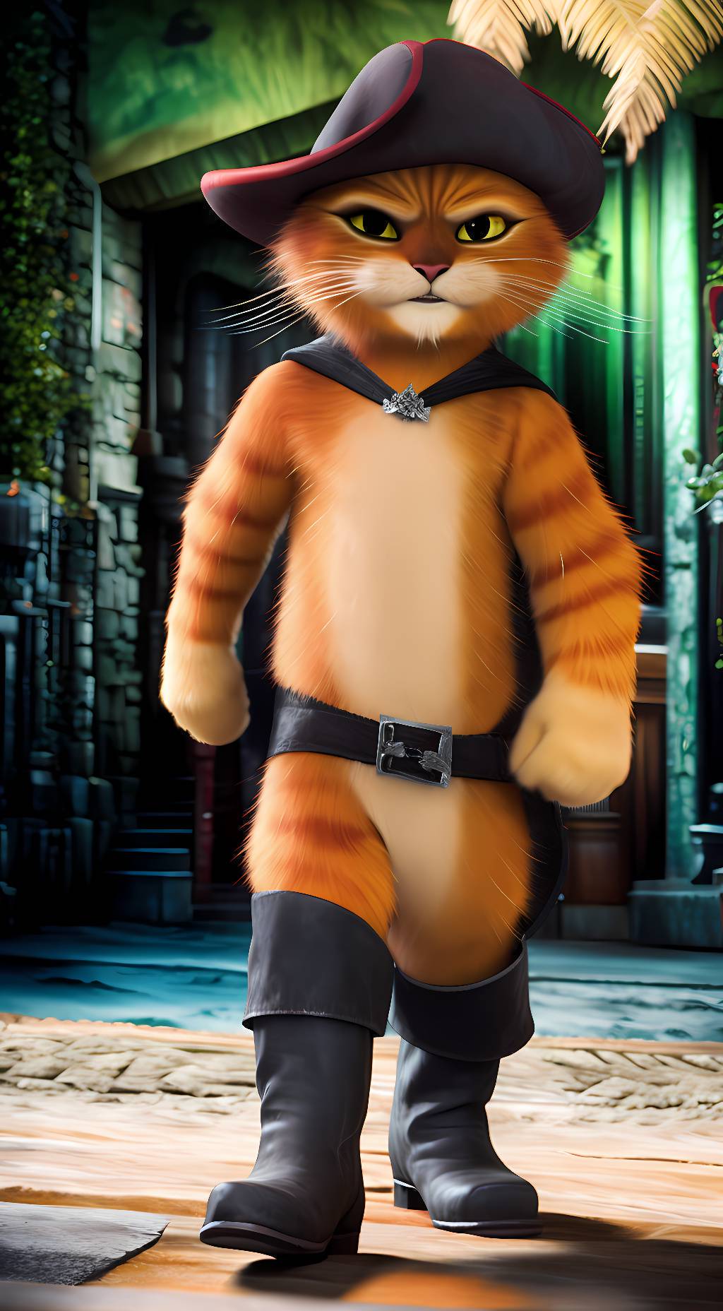 ai character: Puss in Boots background