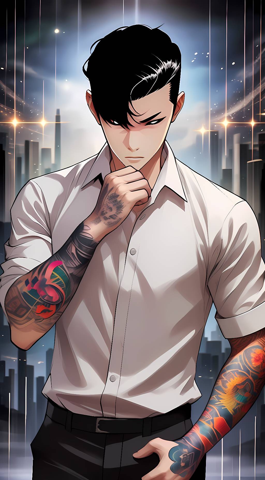 ai character: Jonggun (Lookism) background