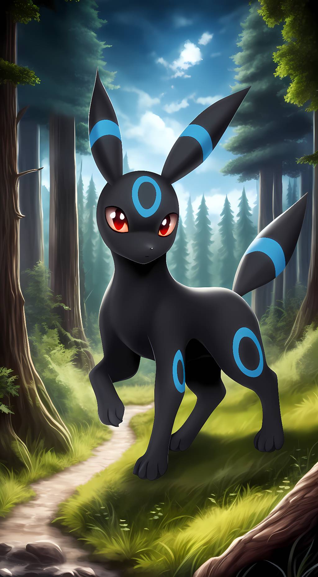ai character: Shiny Umbreon background