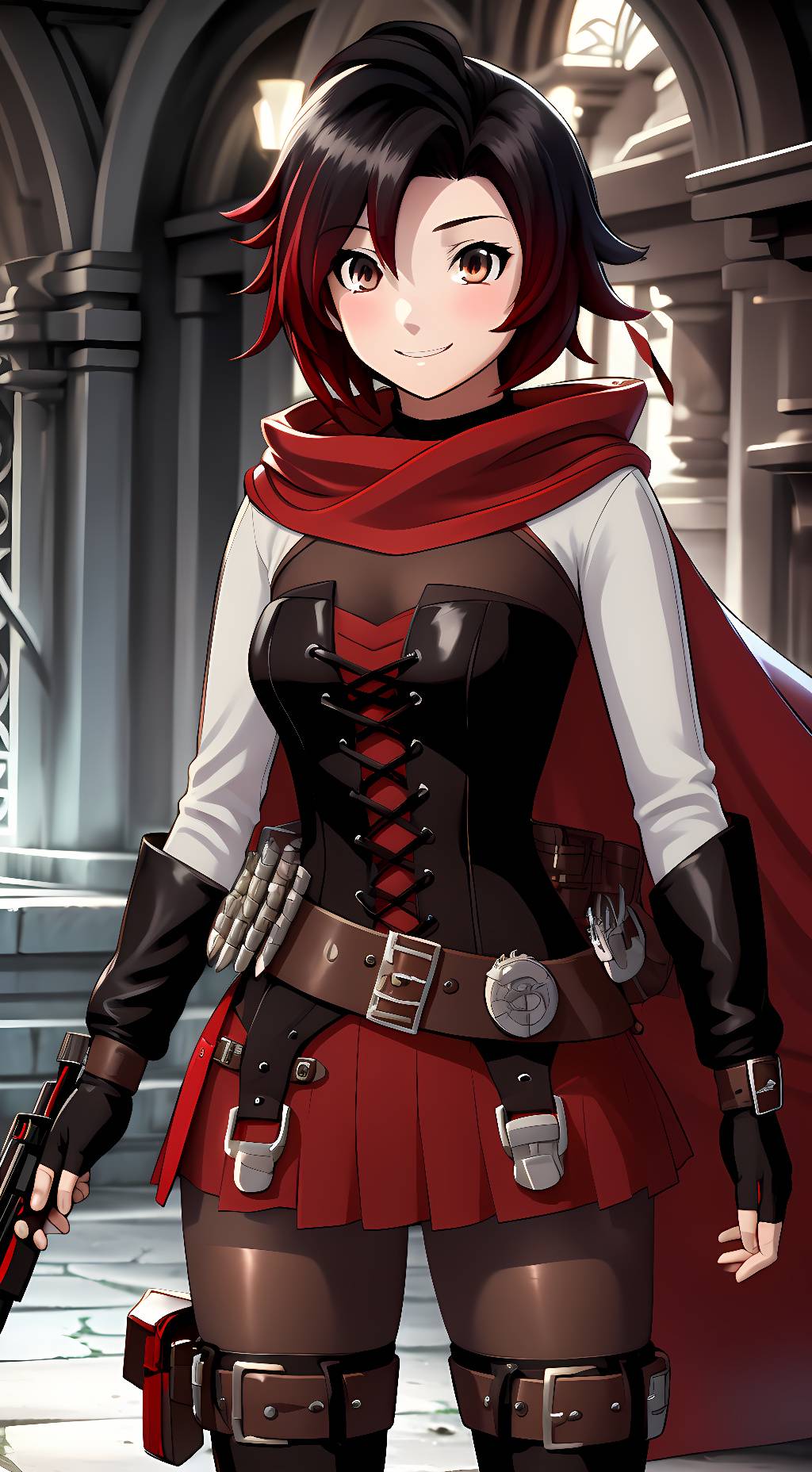 ai character: Ruby Rose background
