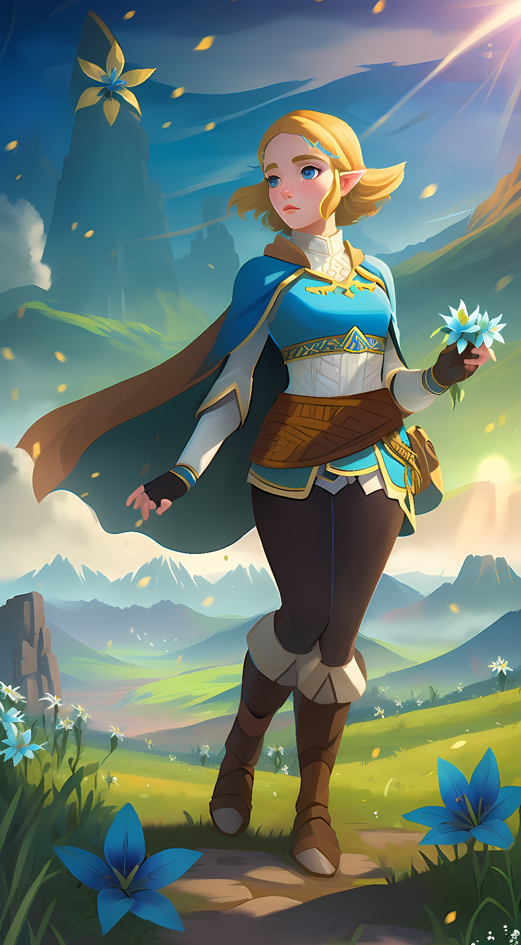 ai character: Princess Zelda  background