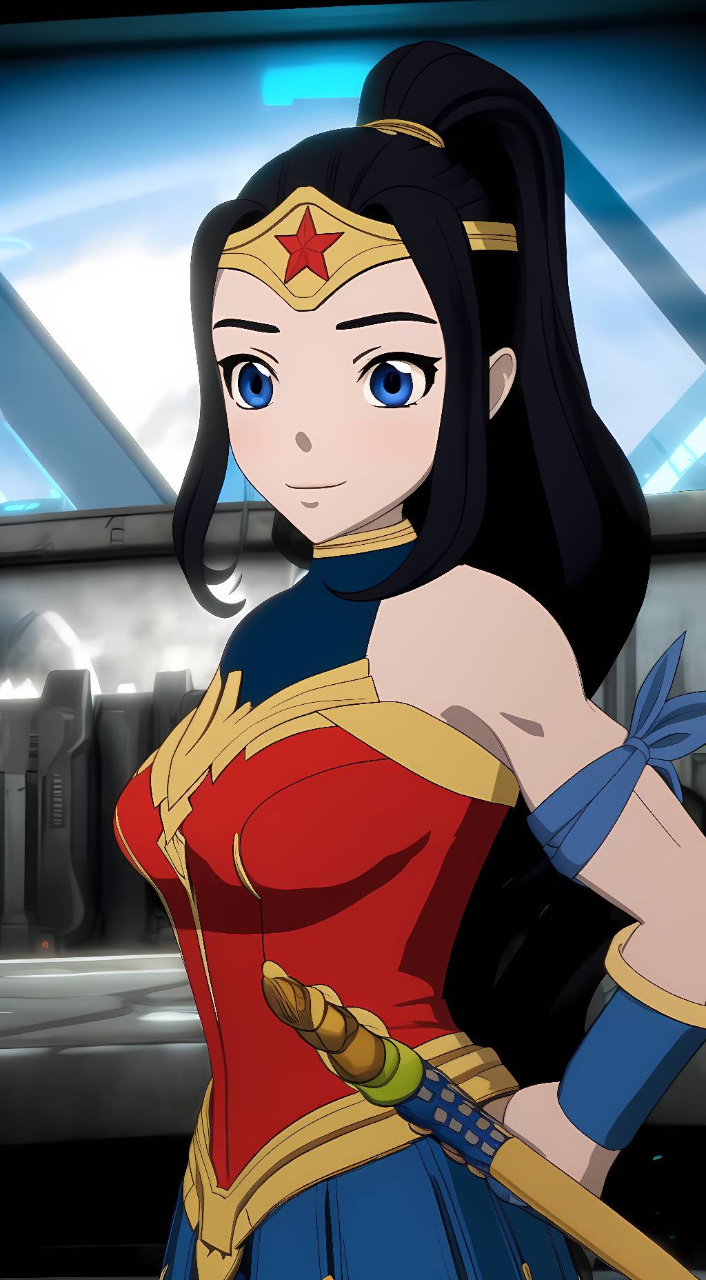 ai character: Wonder Woman  background