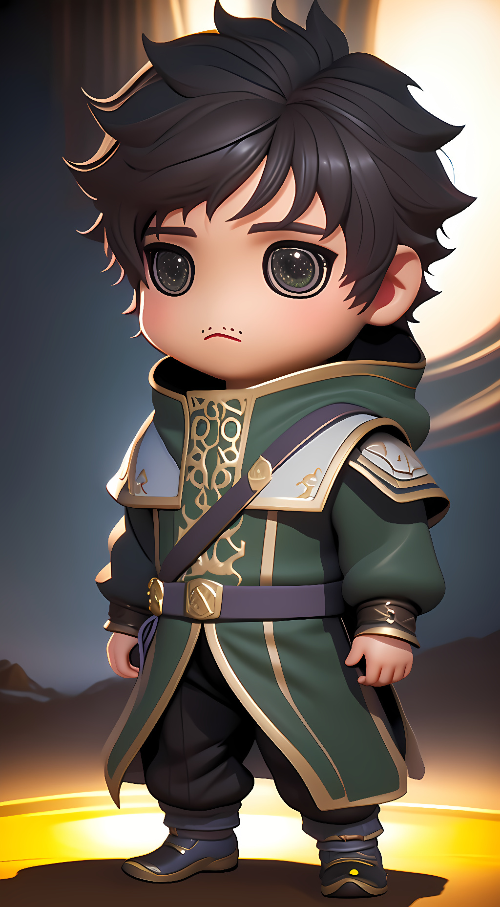 ai character: Chibi Xu Shu background