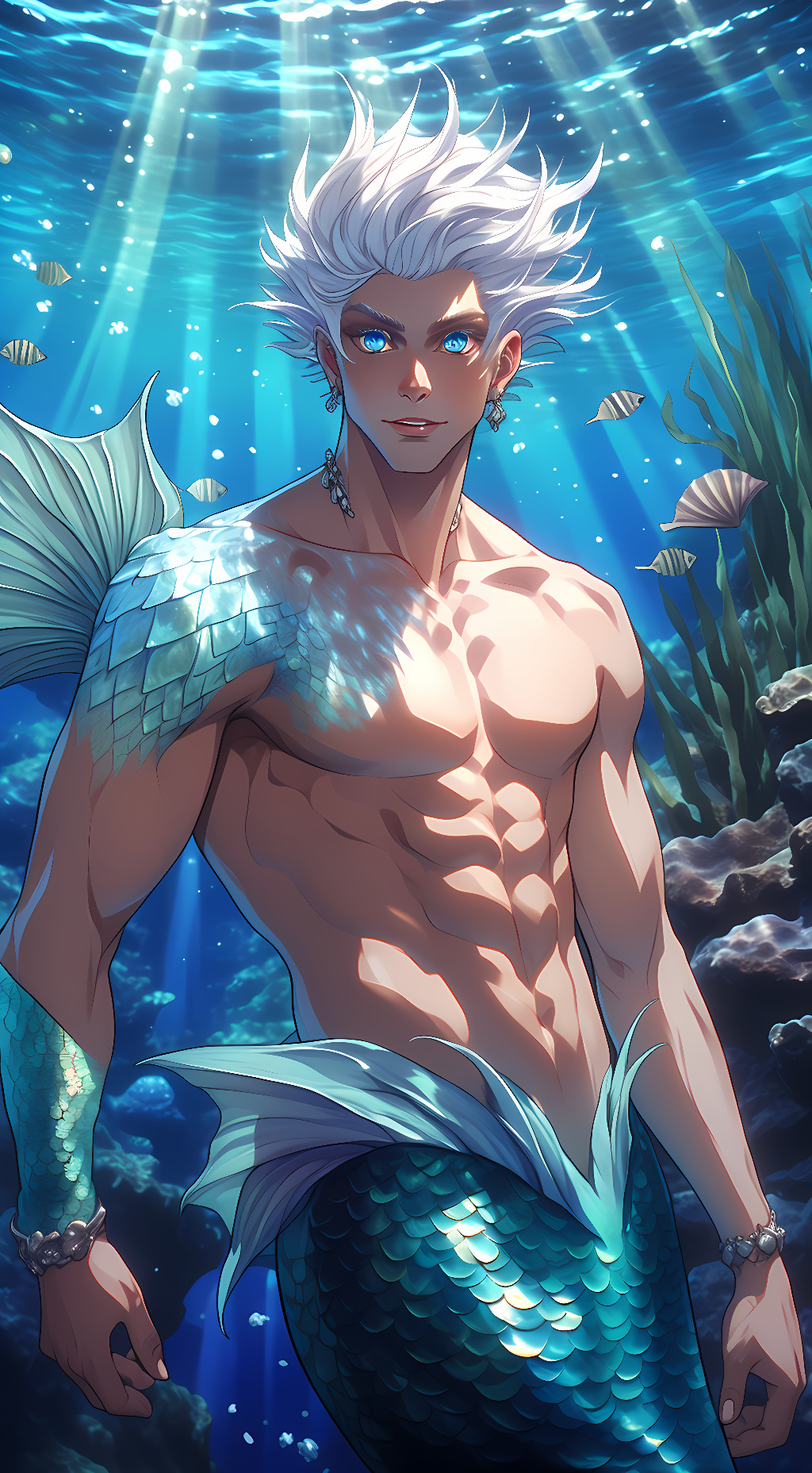 ai character: Merman Gojo background