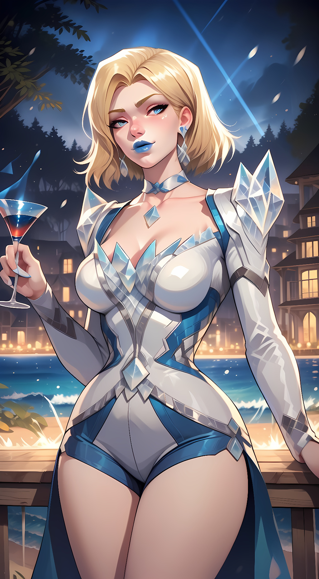 ai character: Emma Frost  background
