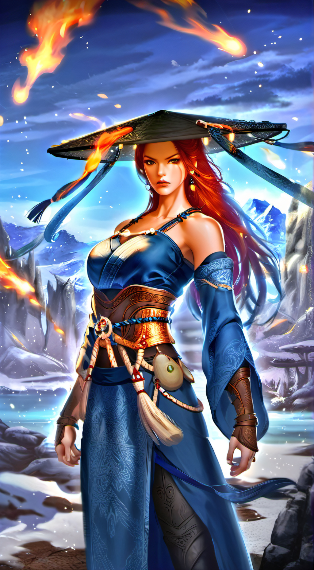 ai character: Amber background