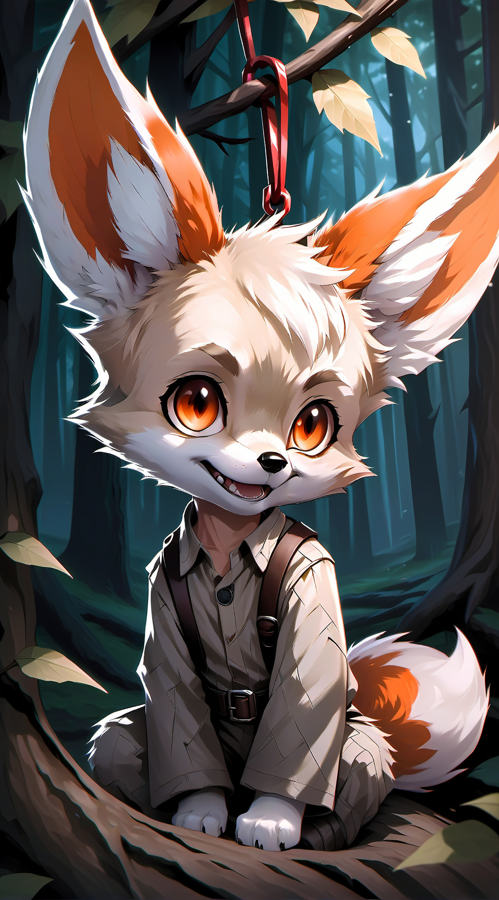 ai character: Fuzzy background