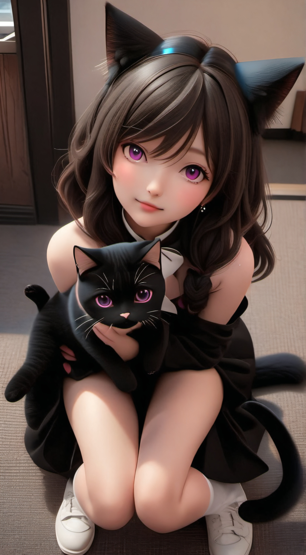 ai character: MC Cat Girl background