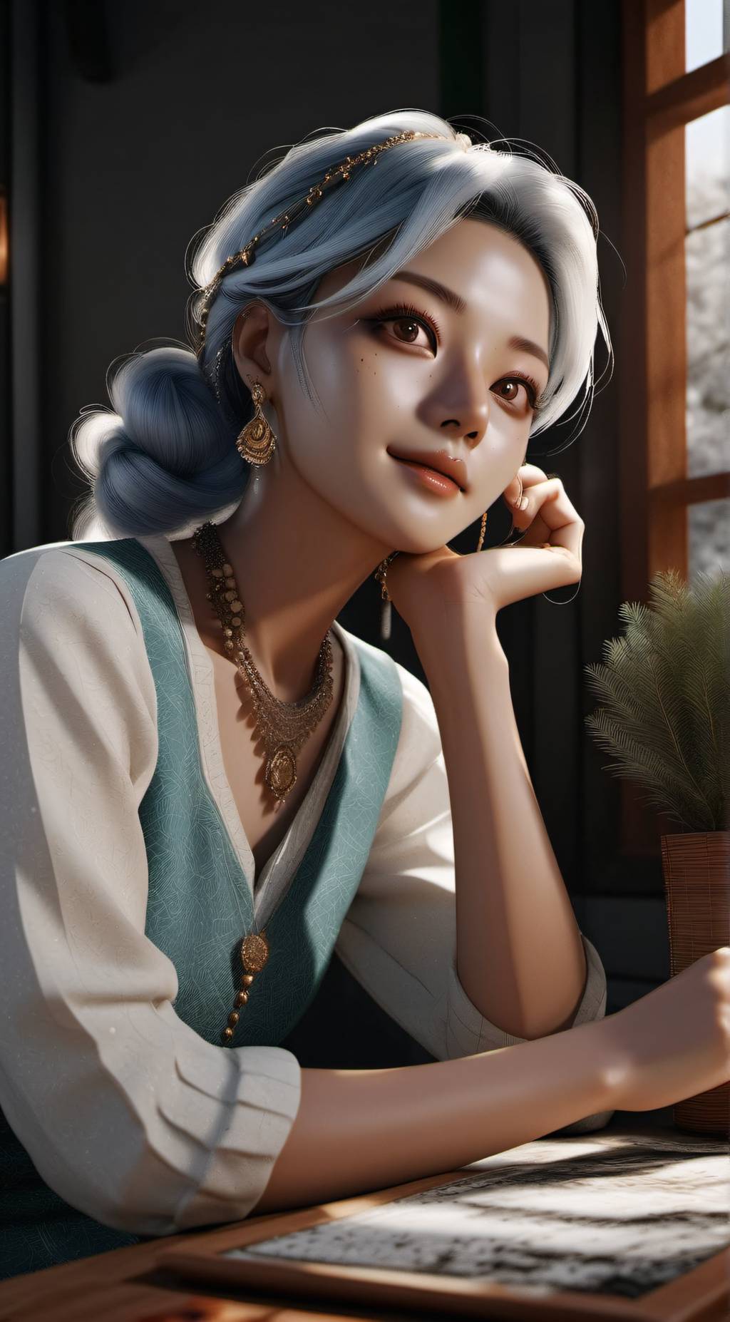 ai character: Lily  background