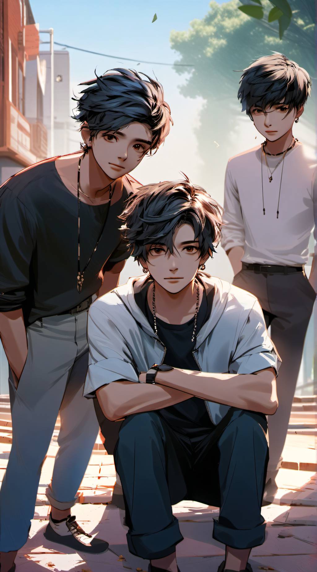 ai character: Nathan, Rick, Alan background