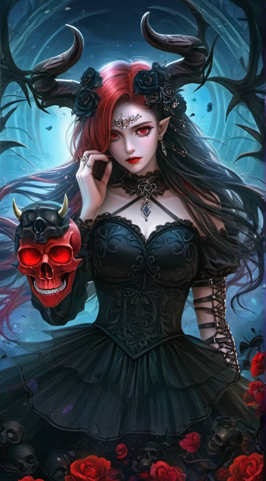 ai character: Death Morningstar  background