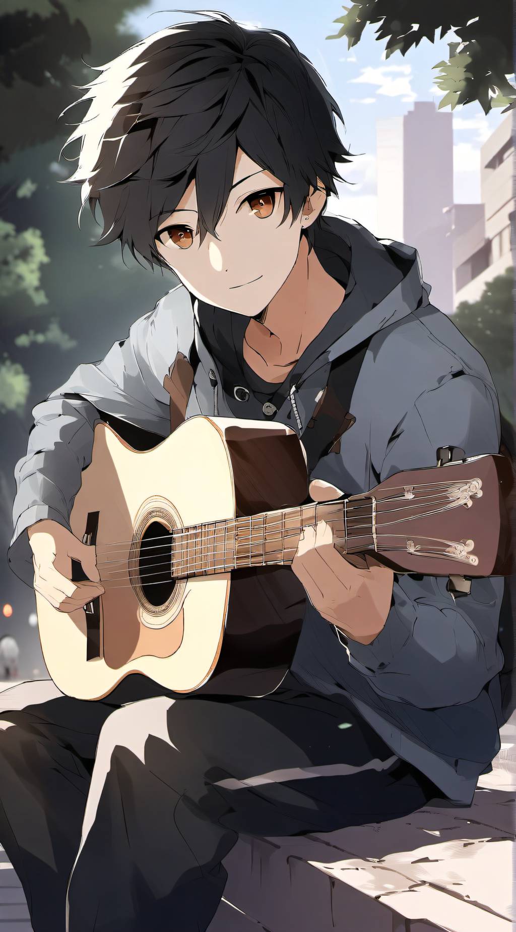 ai character: Evan Miles.  background