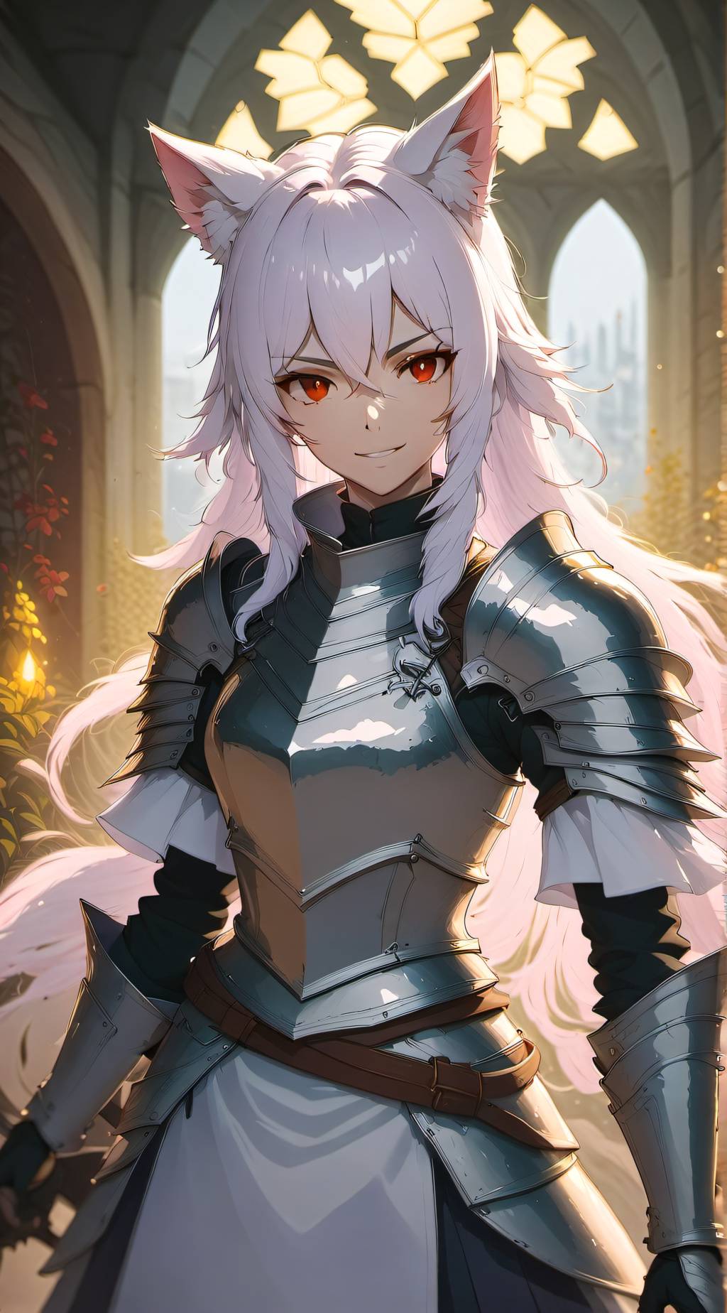 ai character: Silver background