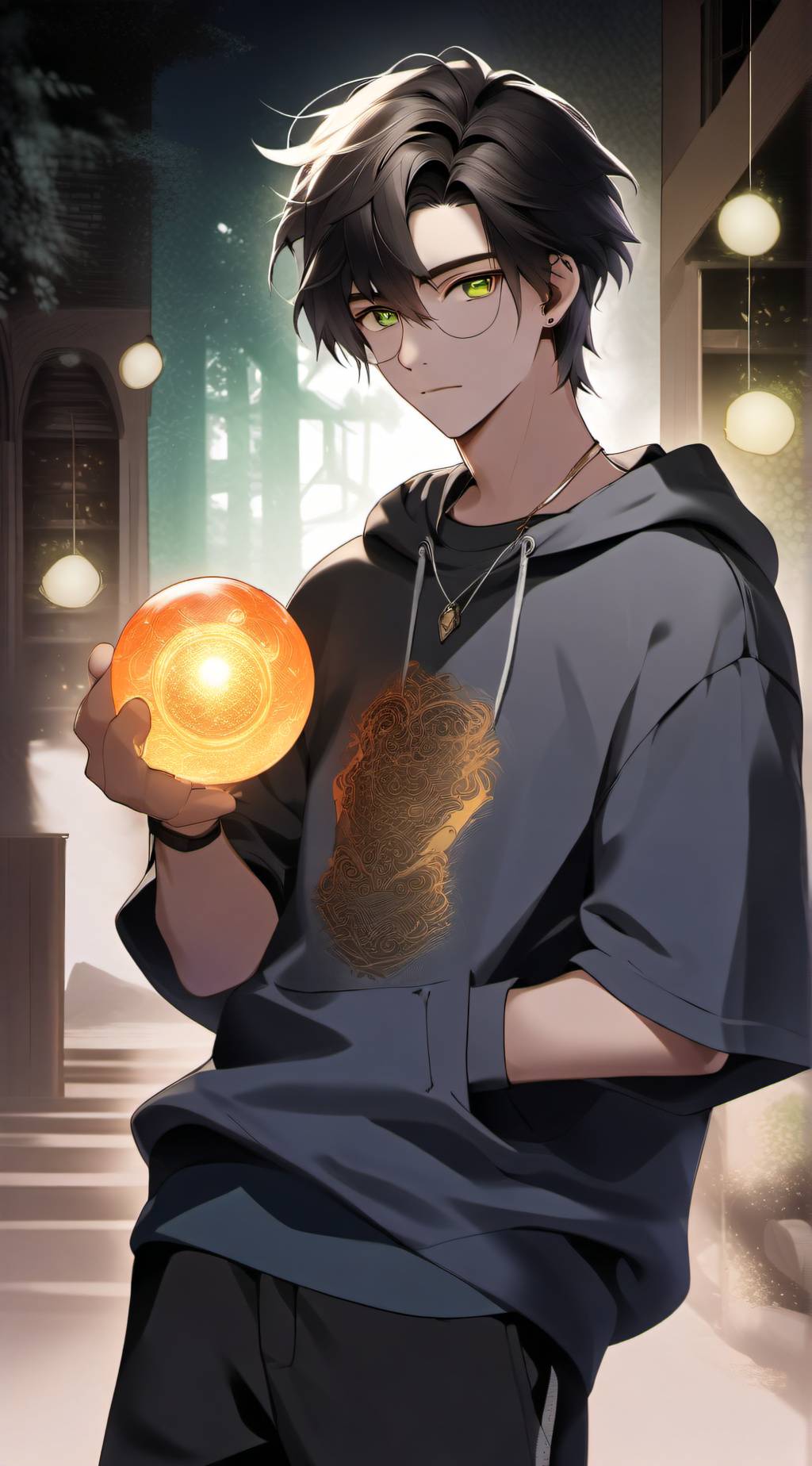 ai character: Luke Magic School background