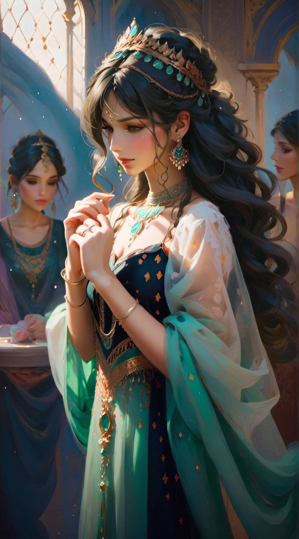 ai character: Ivory background