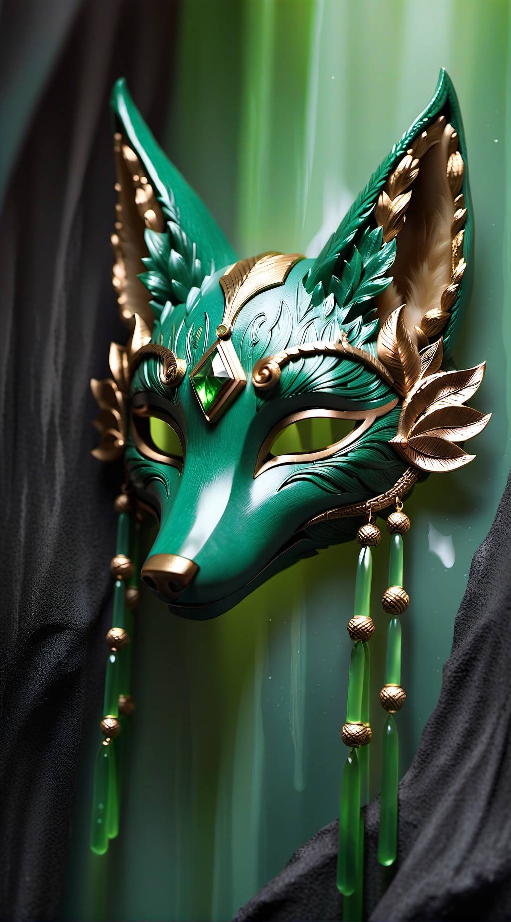 ai character: kitsune mask 2 background