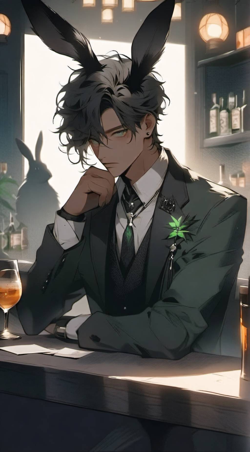 ai character: Leon background