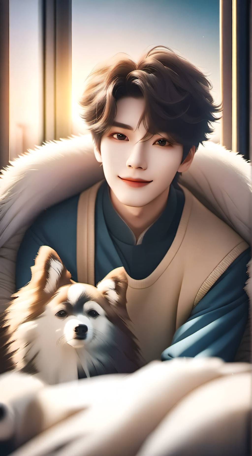 ai character: 汪白犬 background