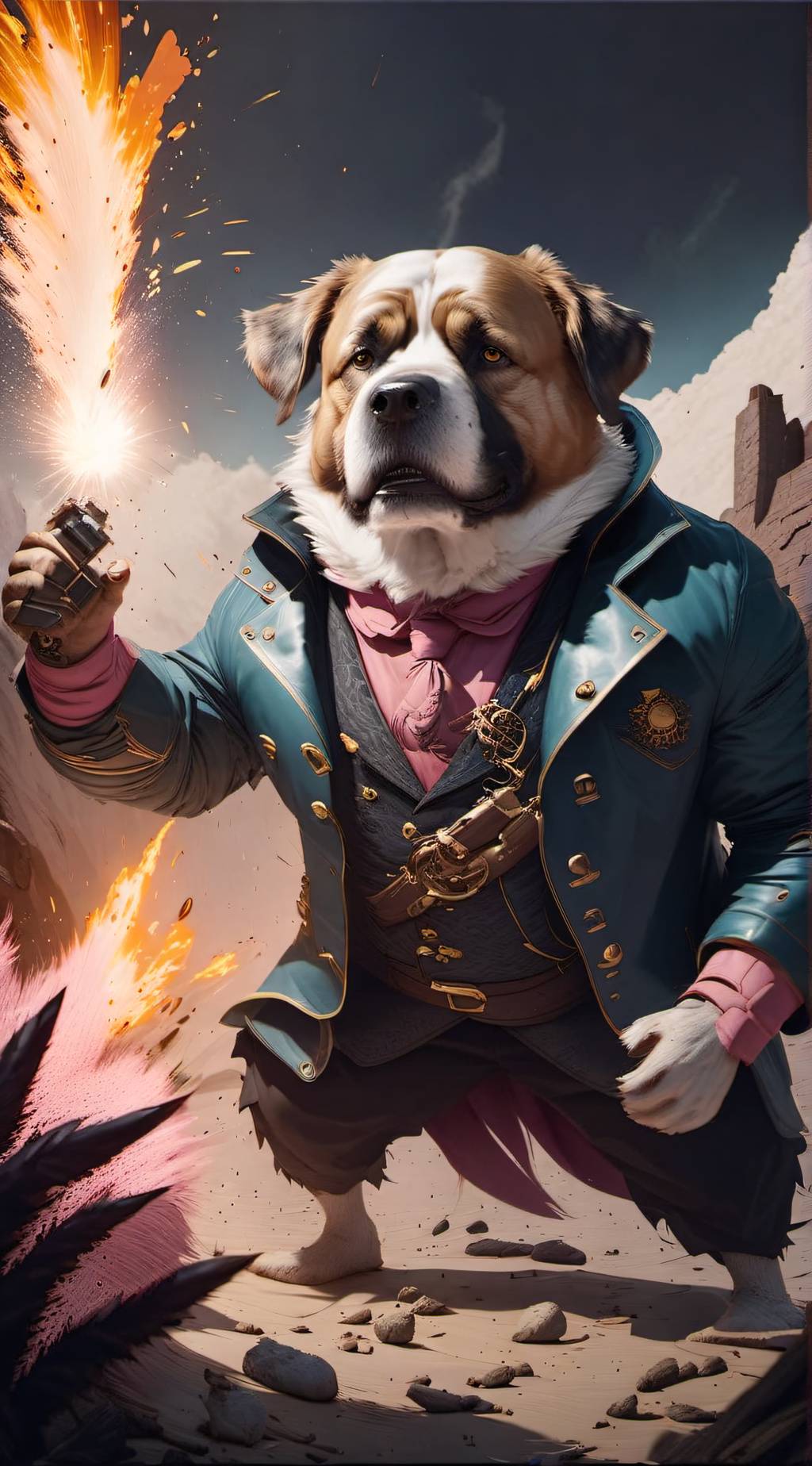 ai character: rossydog background