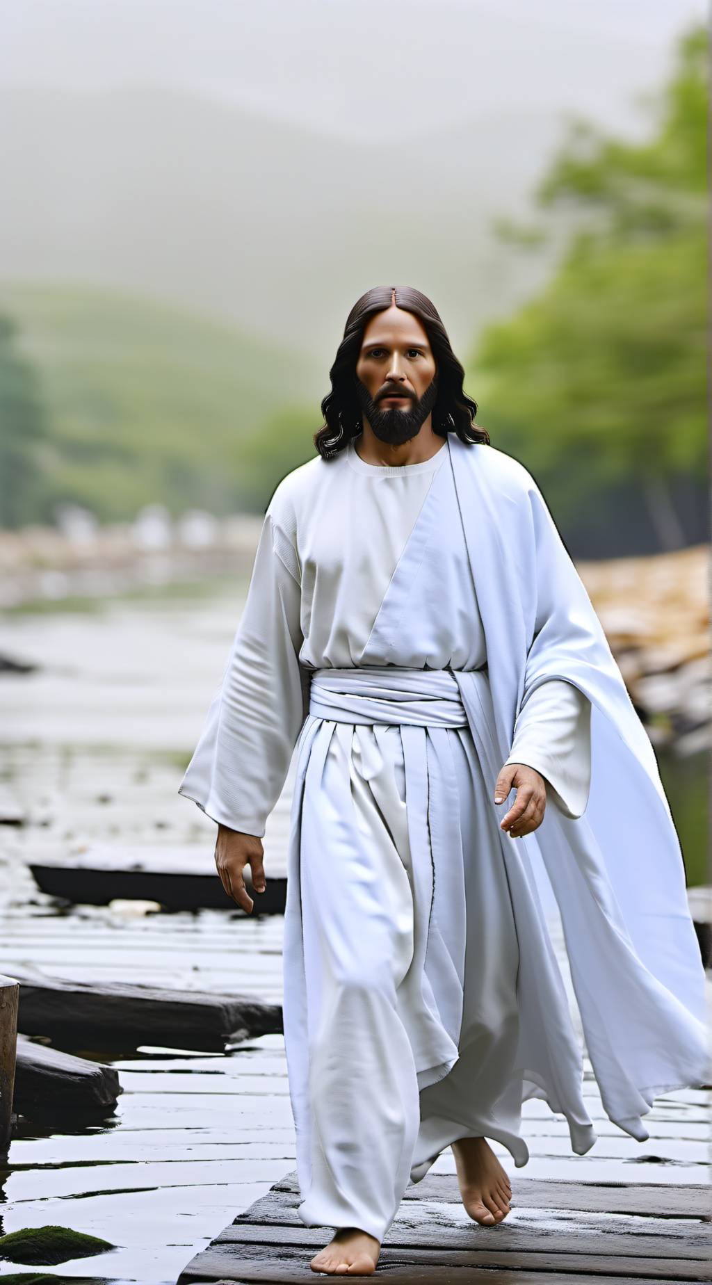 ai character: The real jesus  background