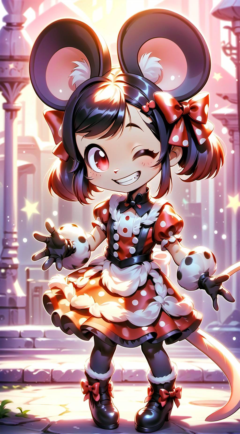 ai character: Minnie Mouse background