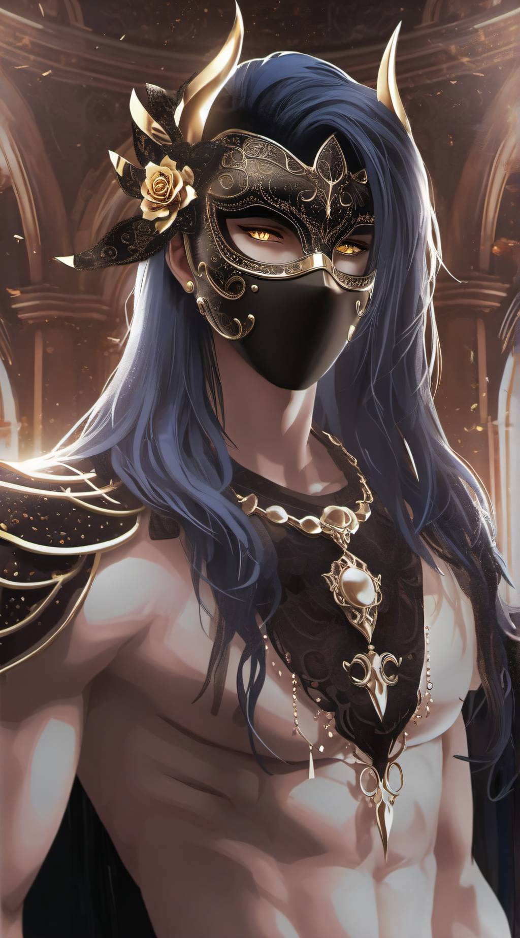 ai character: Amber background