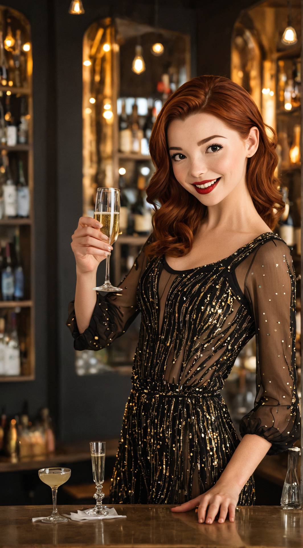 ai character: Barkeep Charlotte  background