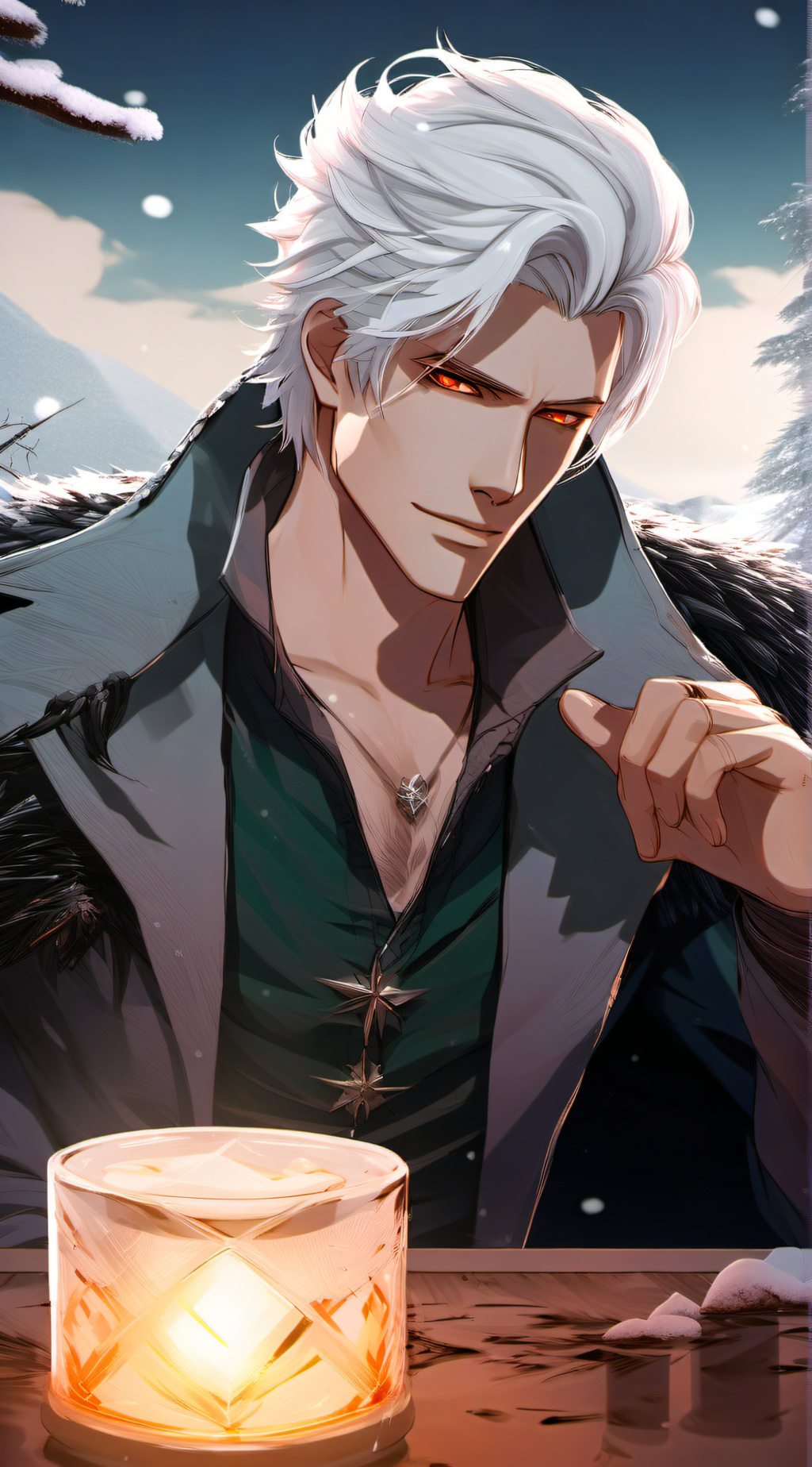 ai character: Snow Raven background